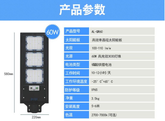 太阳能路灯类型